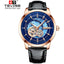 TEVISE Blue Dream Automatic Leather Blue/Rose Gold Watch
