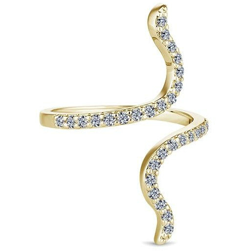 BRITISH JEWELLERS Entwine Ring Gold, Embellished with Crystals from Swarovski®