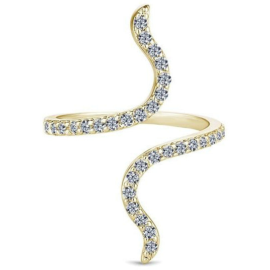 BRITISH JEWELLERS Entwine Ring Gold, Embellished with Crystals from Swarovski®