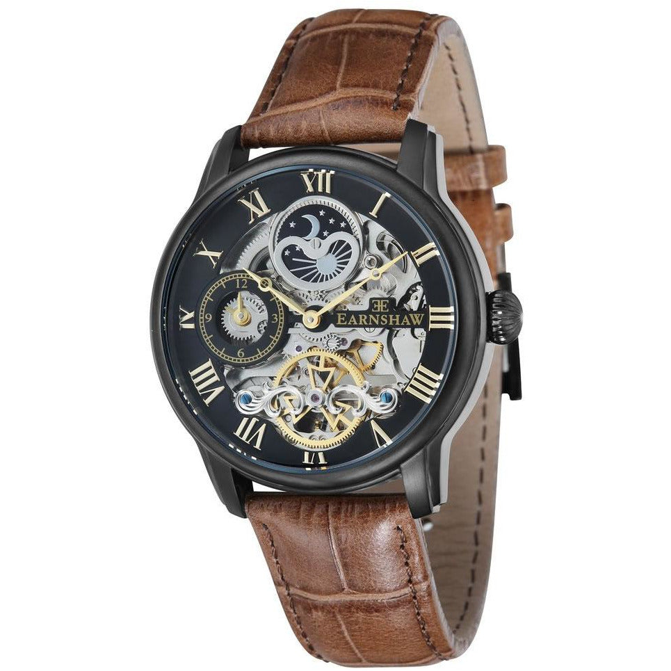 THOMAS EARNSHAW LONGITUDE DUAL TIME AUTOMATIC ANCHOR BLACK