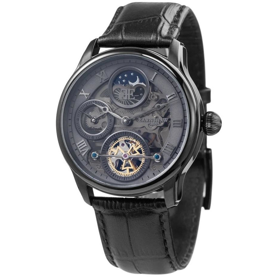 THOMAS EARNSHAW LONGITUDE DUAL TIME AUTOMATIC Stealth Black