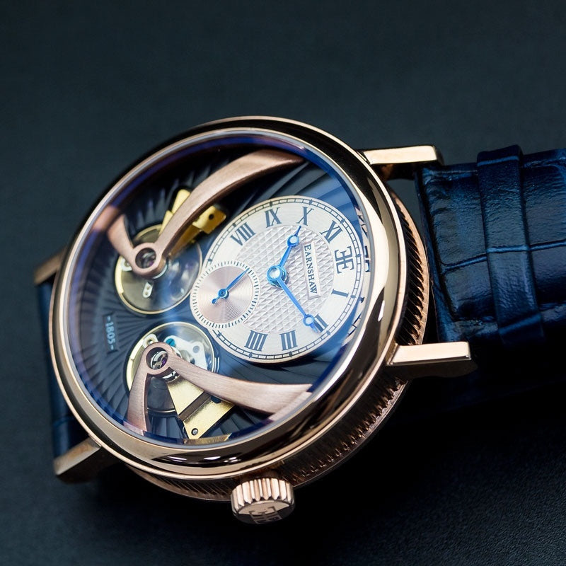 THOMAS EARNSHAW BEAUFORT ANATOLIA DOUBLE BARREL AUTOMATIC Regency Blue
