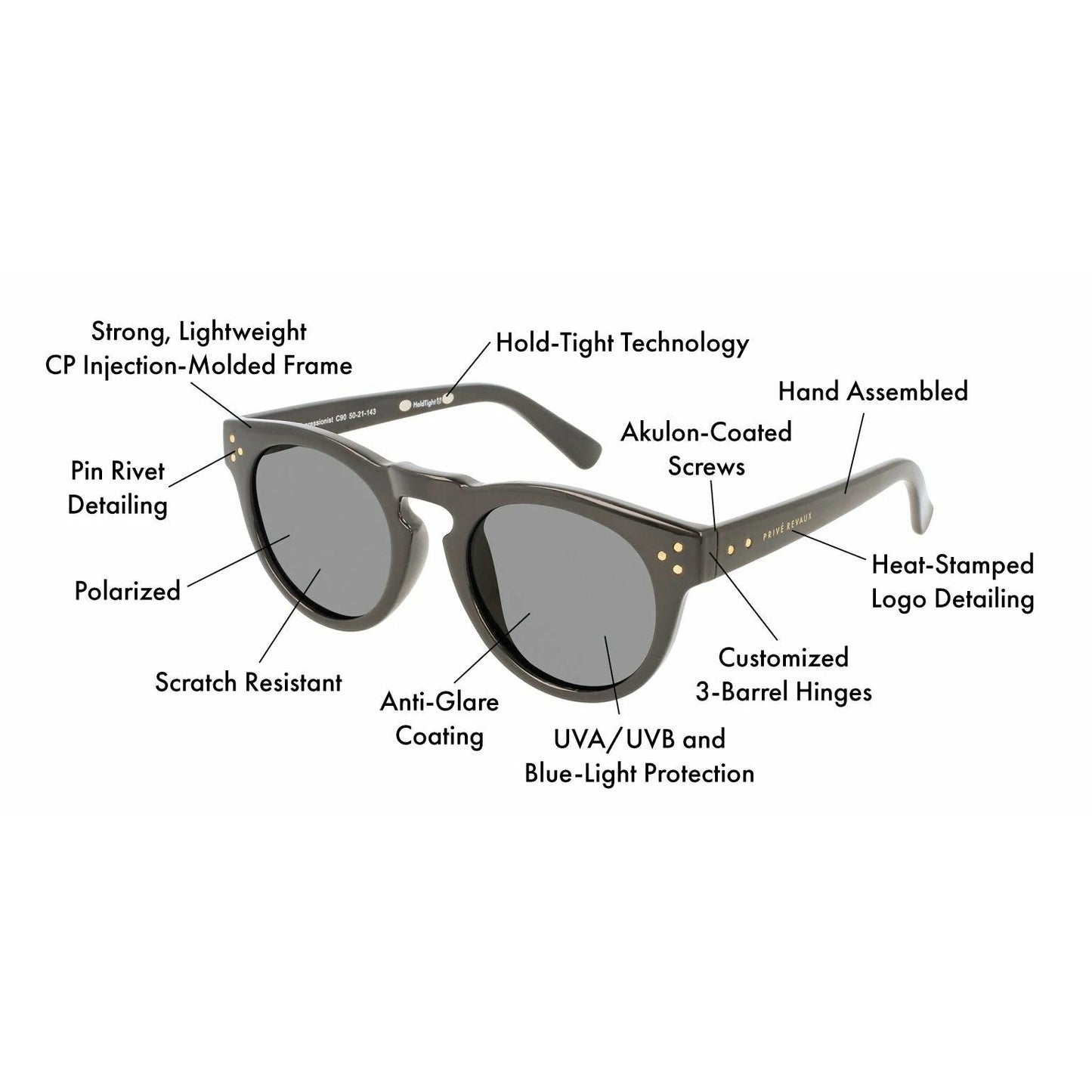 PRIVE REVAUX EXPRESSIONIST - MAGNET / Caviar Black Sunglasses