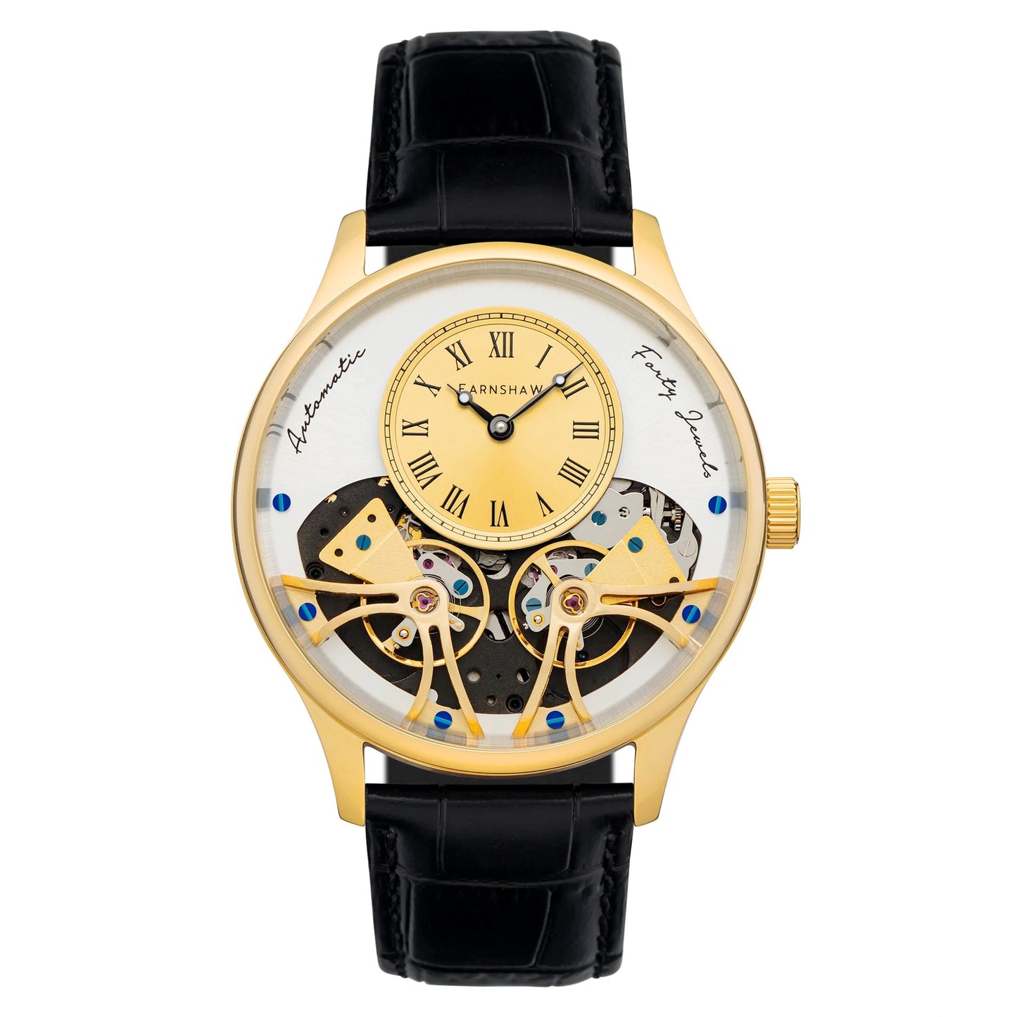 THOMAS EARNSHAW FARADAY DOUBLE BARREL AUTOMATIC Two Tone Gold ES-8179-07 Watch