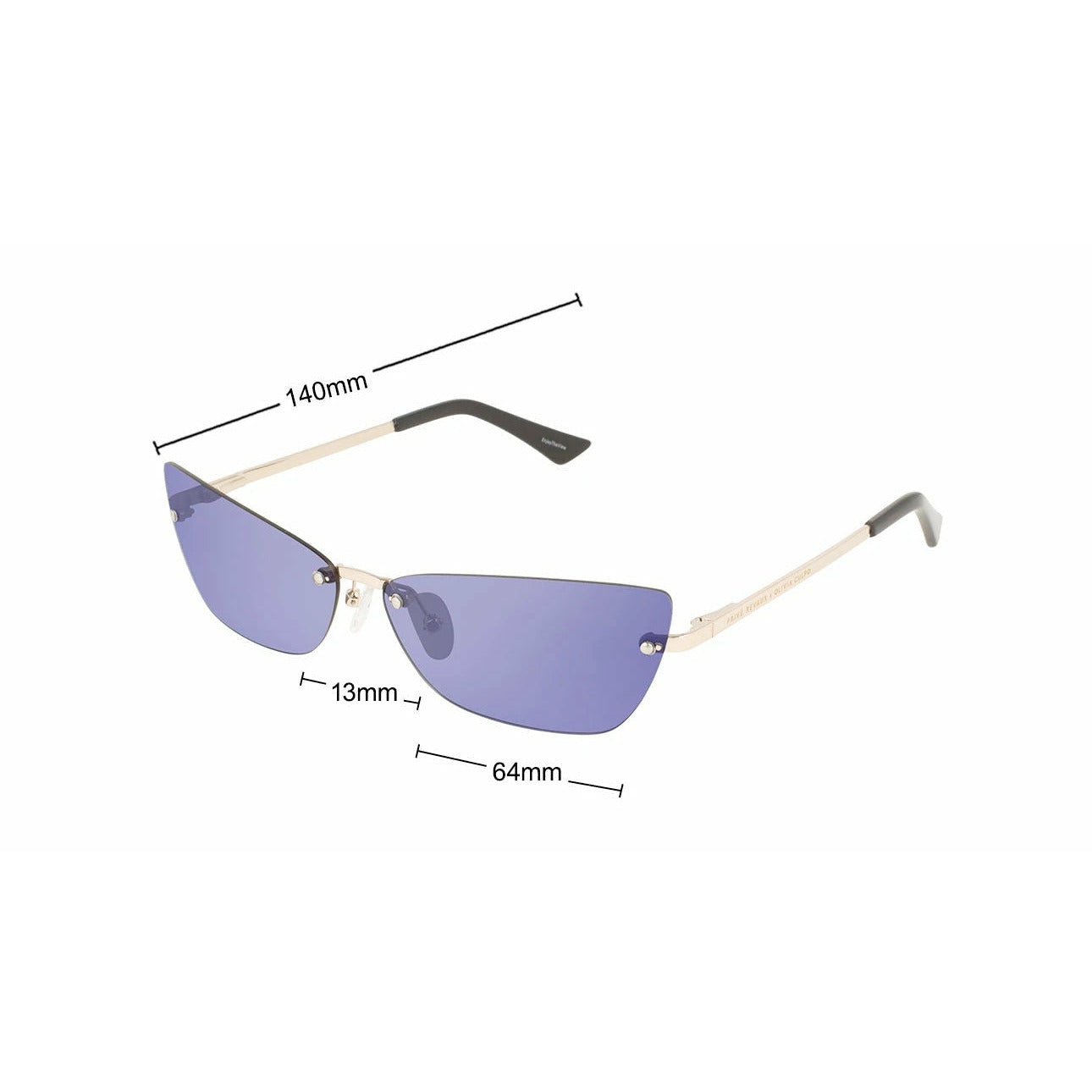 PRIVE REVAUX GOLDIE x Olivia Culpo / Champagne Gold Blue Sunglasses