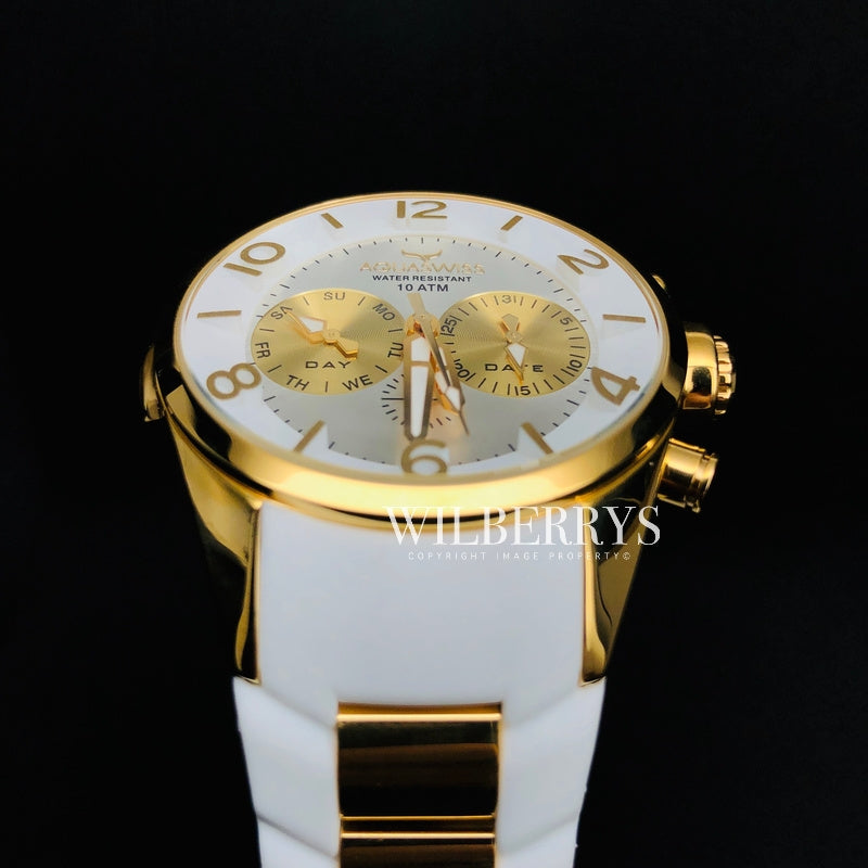 Men's Trax 5H Snow Gold Edition Chronograph Swiss Watch