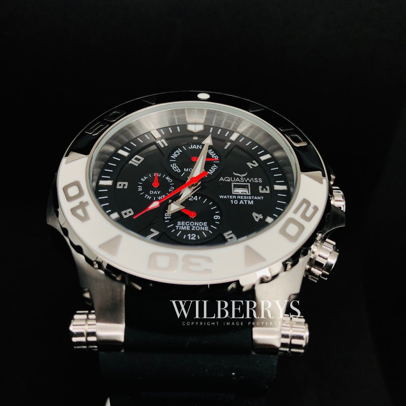 Men's Sail Black/White Chronograph Watch