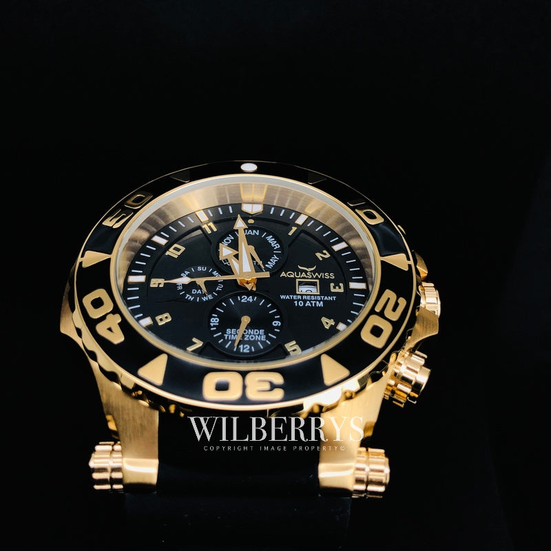 Men's Sail Gold Plated 18k Chronograph Watch