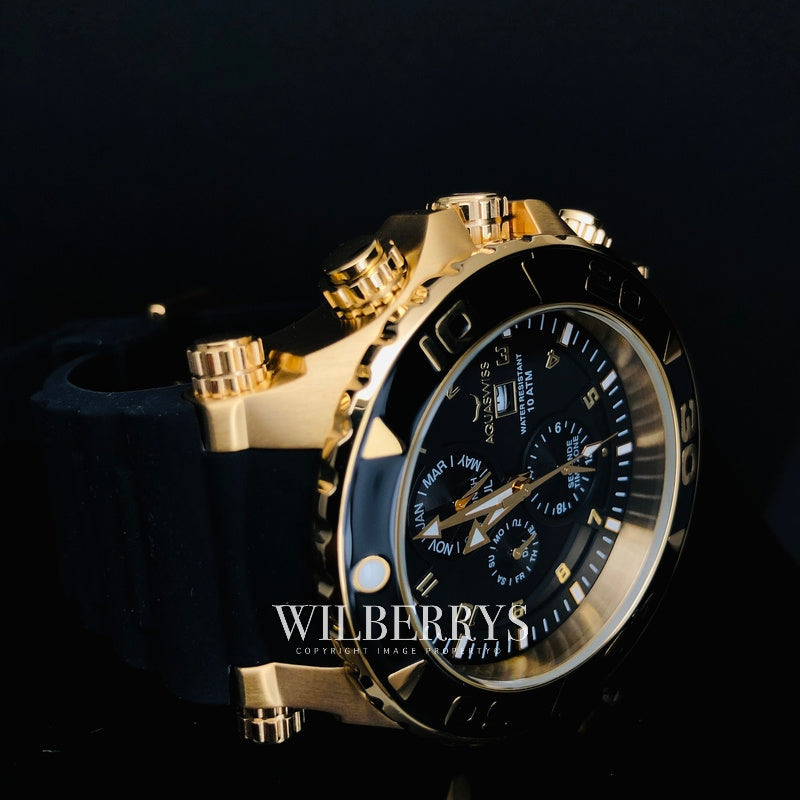 Men's Sail Gold Plated 18k Chronograph Watch