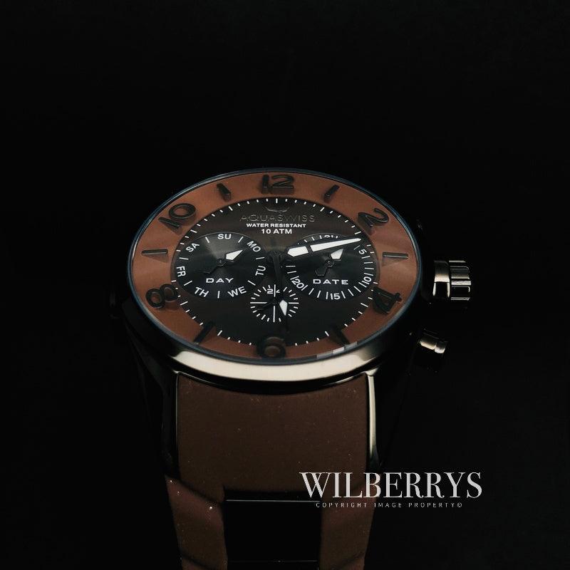 Men's TRAX 5H Brown Moonwalker Edition Swiss Chronograph Watch