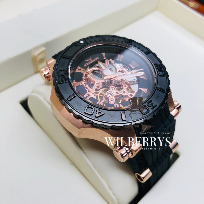 Men's Bolt G Automatic Rose Gold Swiss Watch