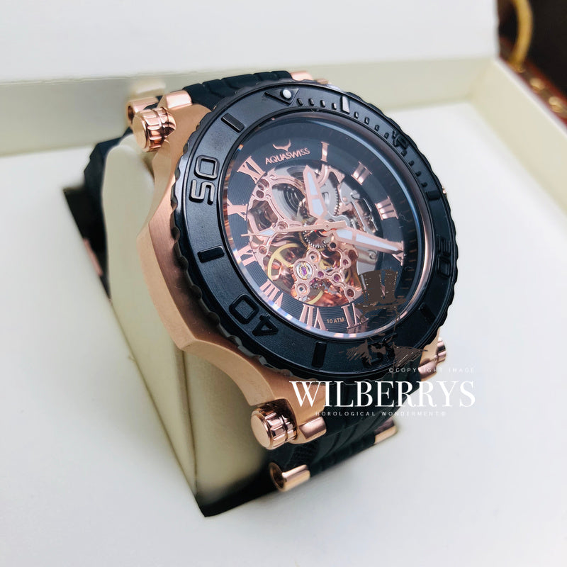 Men's Bolt G Automatic Rose Gold Swiss Watch