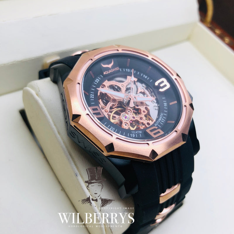 Men's Vessel Automatic 18k Rose Gold Plated Watch