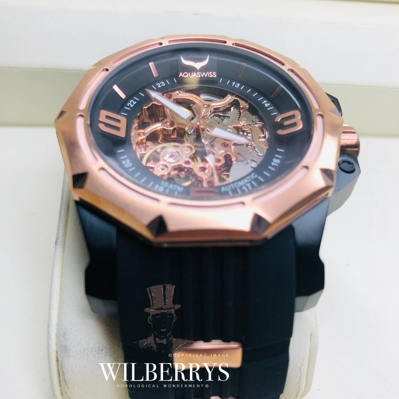 Men's Vessel Automatic 18k Rose Gold Plated Watch