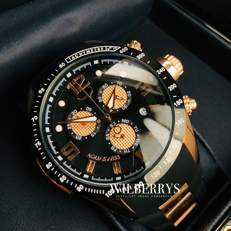 Men's TRAX 6H Dark Knight Rose Gold Chronograph Watch