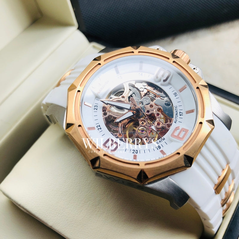 Men's Vessel Automatic Snow/Rose Gold Watch