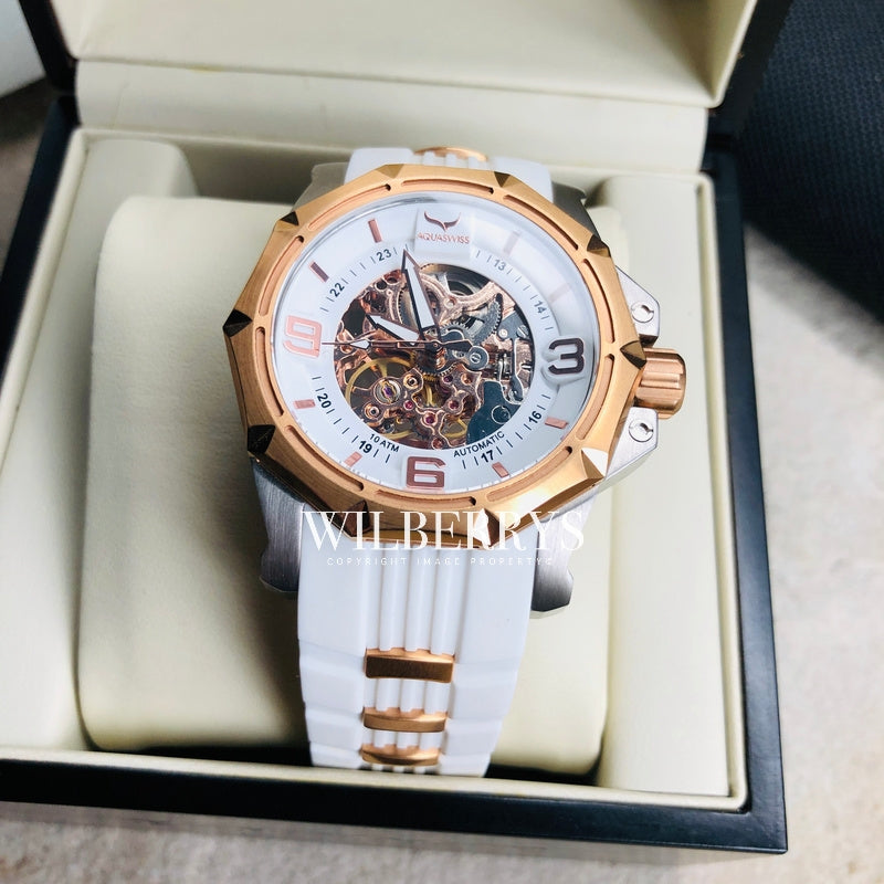 Men's Vessel Automatic Snow/Rose Gold Watch