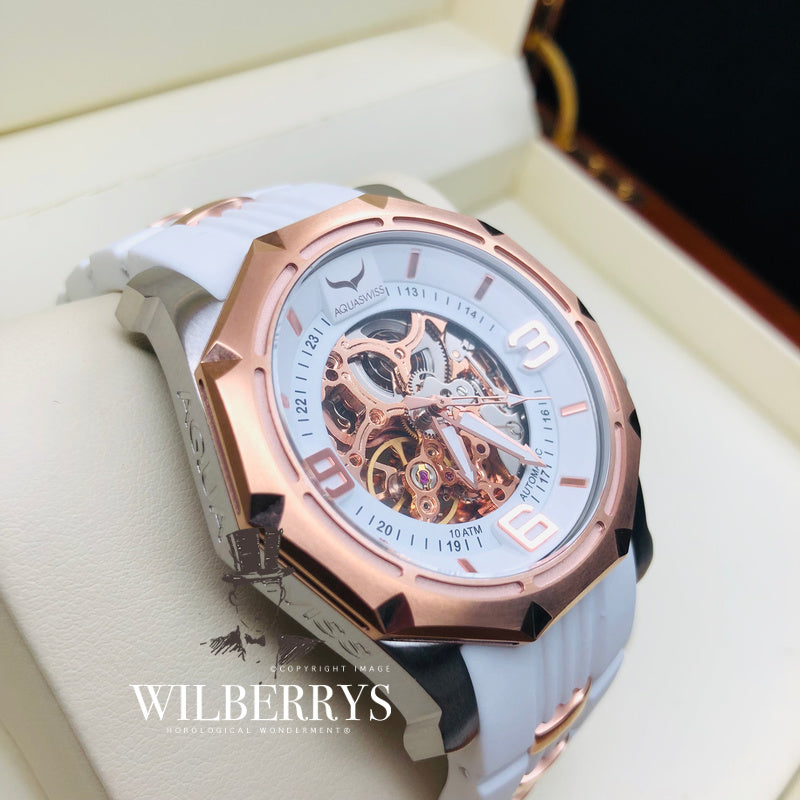 Men's Vessel Automatic Snow/Rose Gold Watch