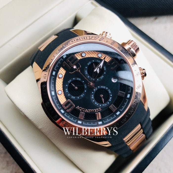 Men's TRAX 6H El Dorado Rose Gold/Black Swiss Chronograph Watch