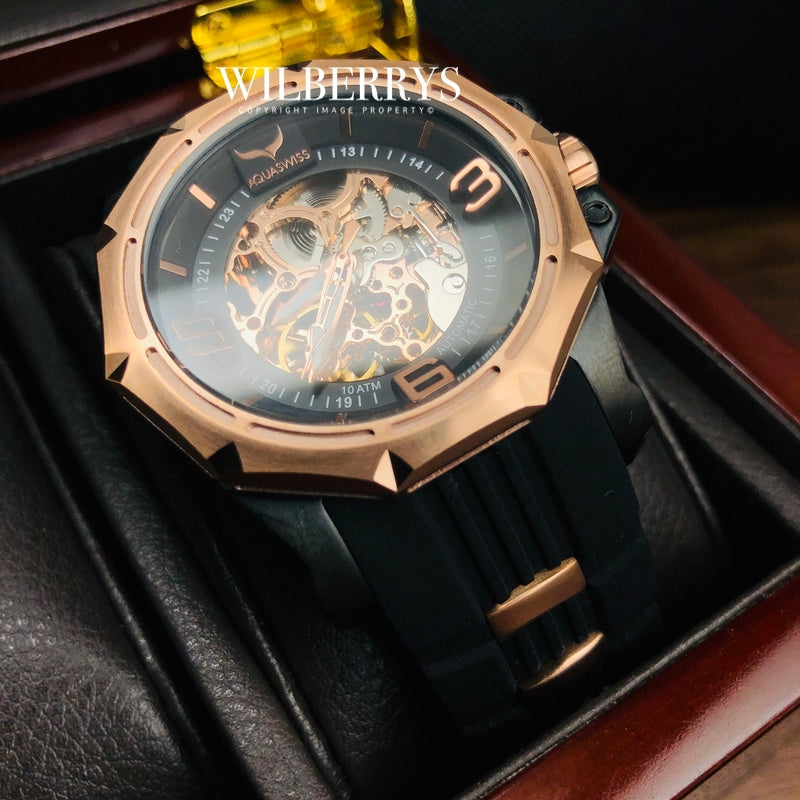 Men's Vessel Automatic 18k Rose Gold Plated Watch