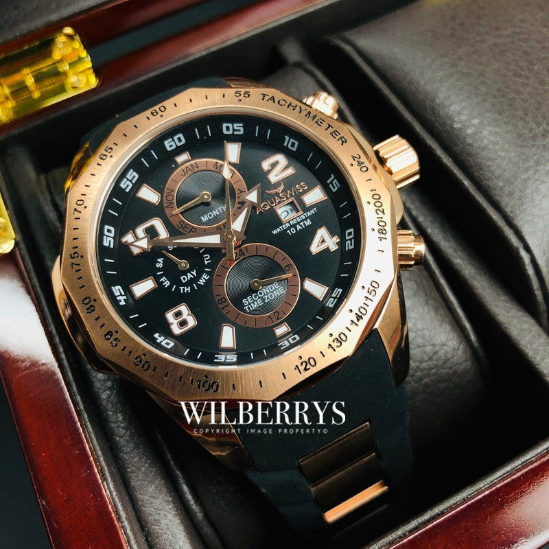 Men's Trax II Rose Gold Chronograph Watch