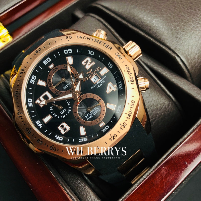 Men's Trax II Rose Gold Chronograph Watch