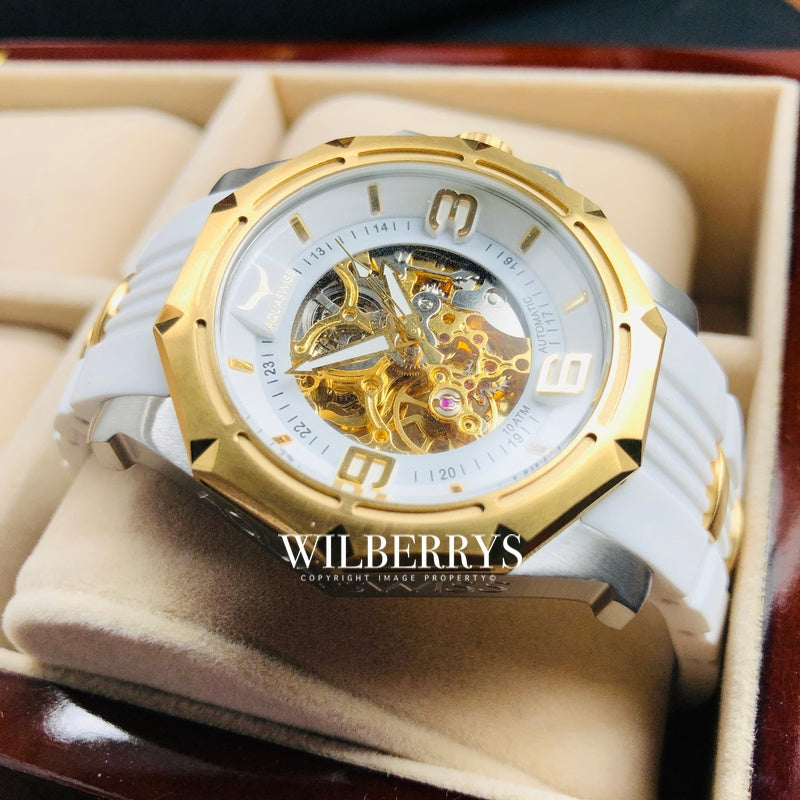 Men's Vessel Automatic Snow/Gold Watch