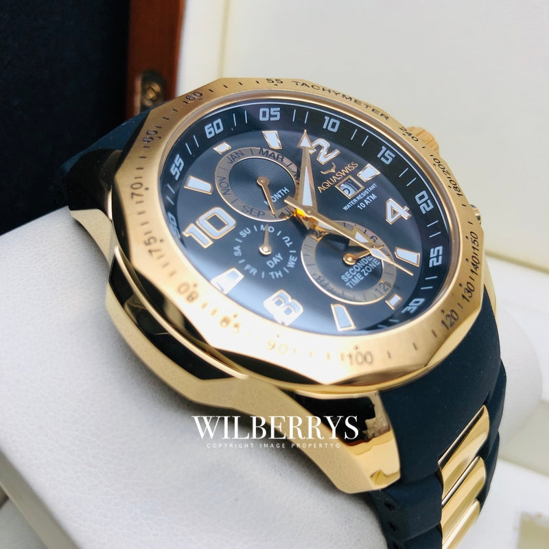 Men's Trax II Gold Chronograph Watch