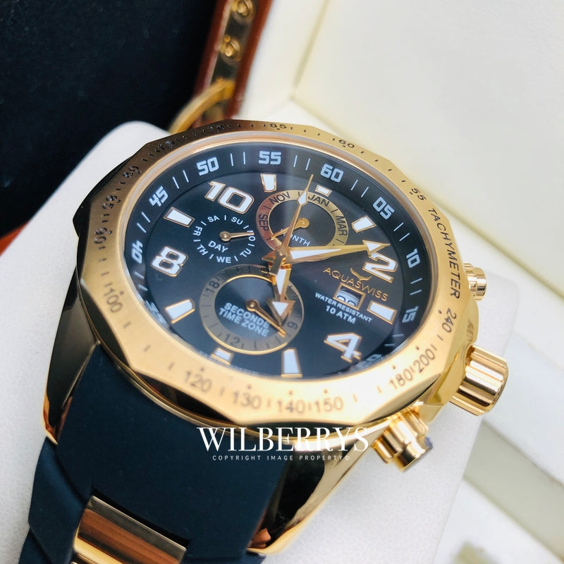 Men's Trax II Gold Chronograph Watch