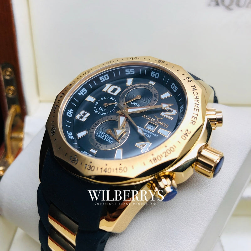 Men's Trax II Gold Chronograph Watch