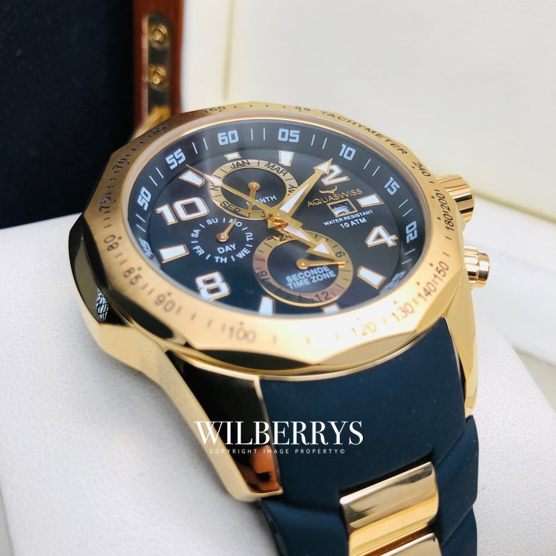 Men's Trax II Gold Chronograph Watch