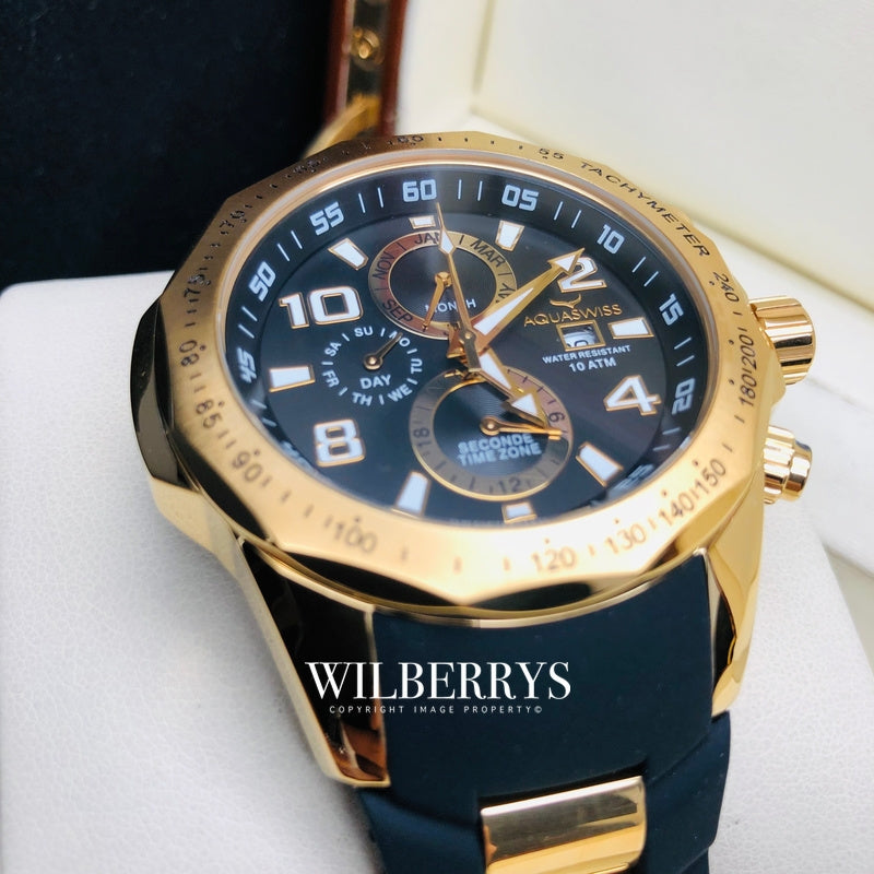 Men's Trax II Gold Chronograph Watch