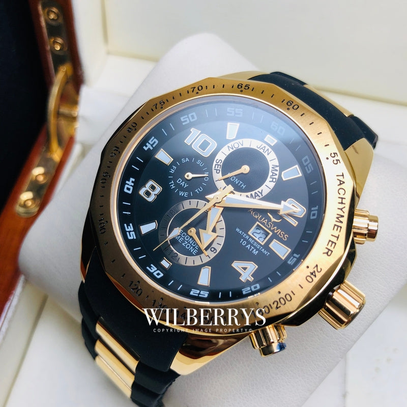 Men's Trax II Gold Chronograph Watch