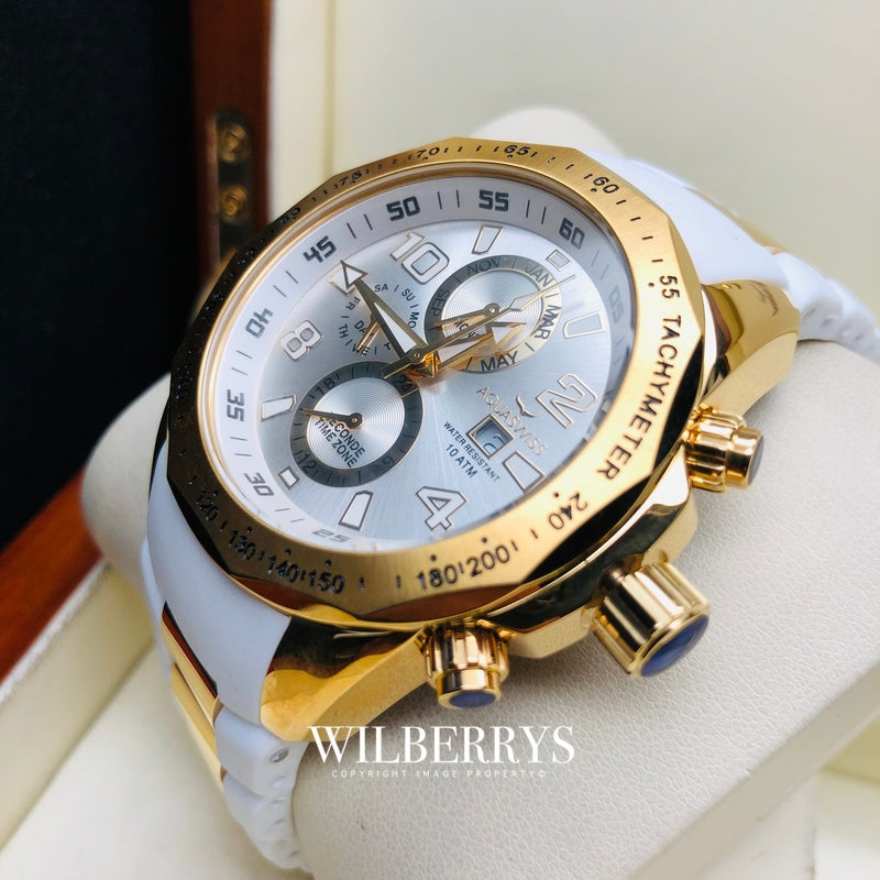 Men's Trax II Snow Gold Plated Chronograph Watch