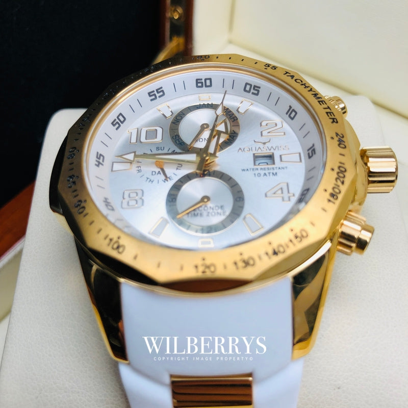 Men's Trax II Snow Gold Plated Chronograph Watch