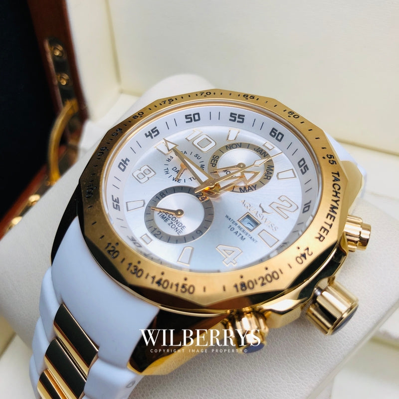 Men's Trax II Snow Gold Plated Chronograph Watch