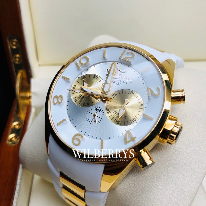 Men's Trax 5H Snow Gold Edition Chronograph Swiss Watch