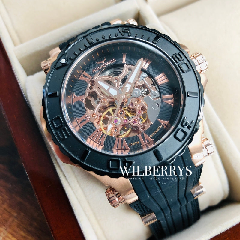 Men's Bolt G Automatic Rose Gold Swiss Watch