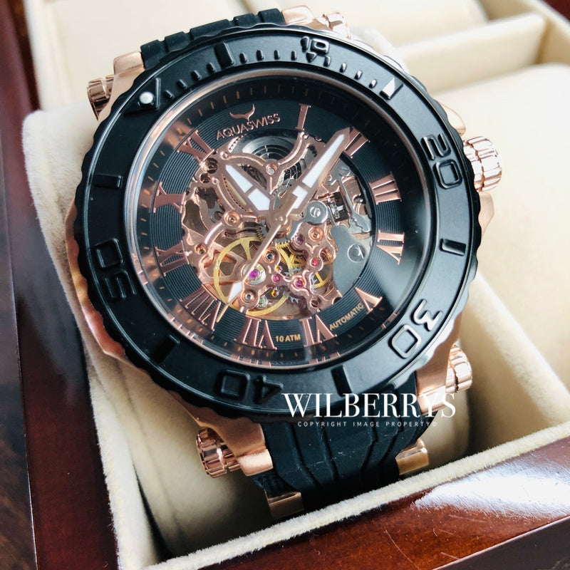 Men's Bolt G Automatic Rose Gold Swiss Watch