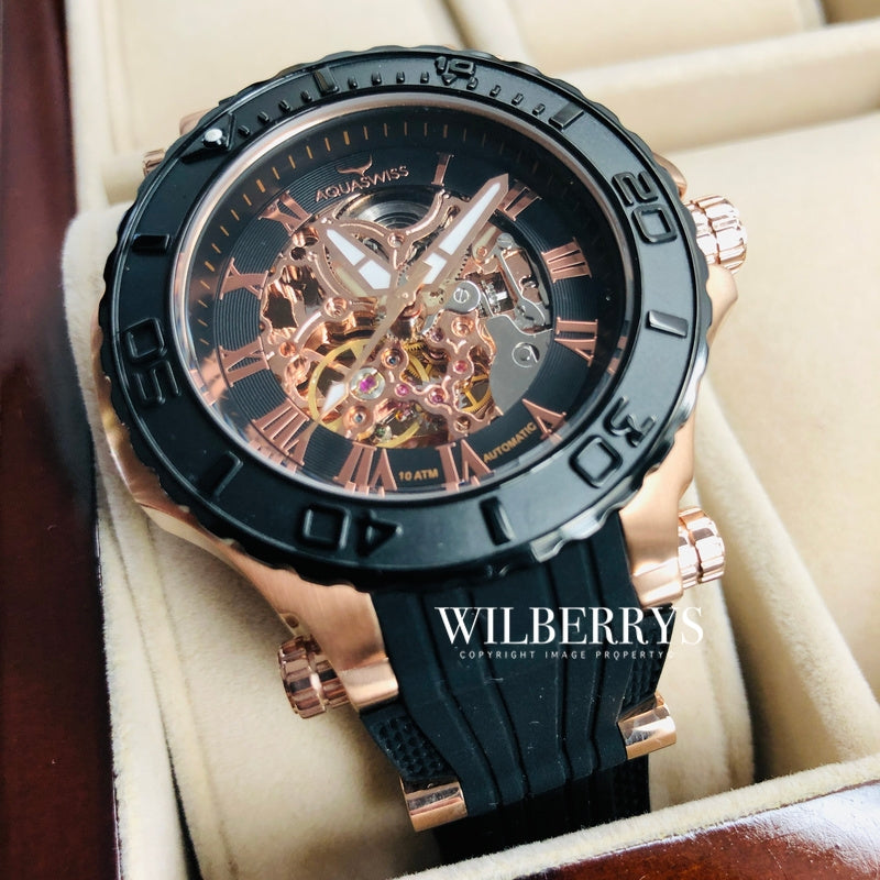 Men's Bolt G Automatic Rose Gold Swiss Watch