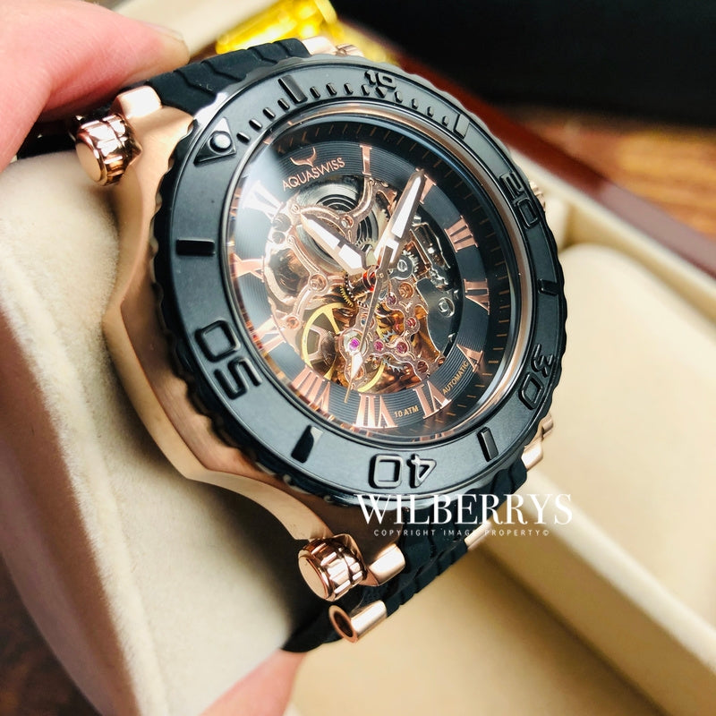 Men's Bolt G Automatic Rose Gold Swiss Watch