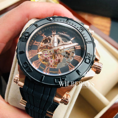 Men's Bolt G Automatic Rose Gold Swiss Watch