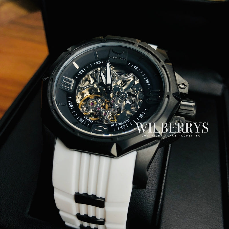 Men's Vessel Automatic Black Snow Watch