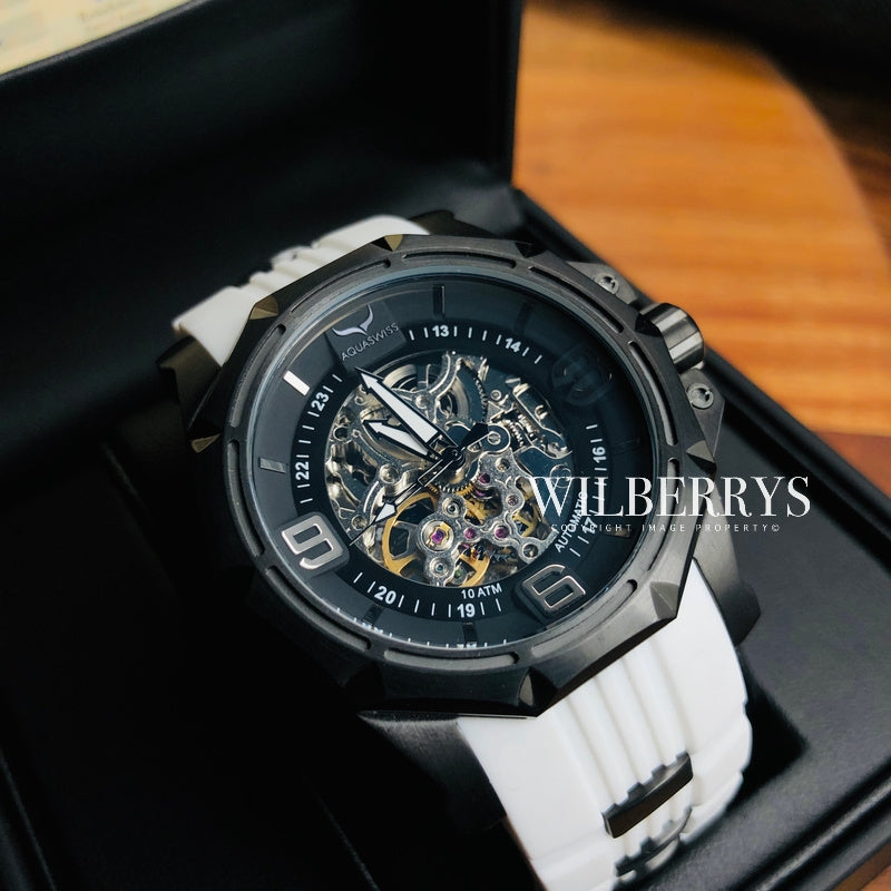 Men's Vessel Automatic Black Snow Watch