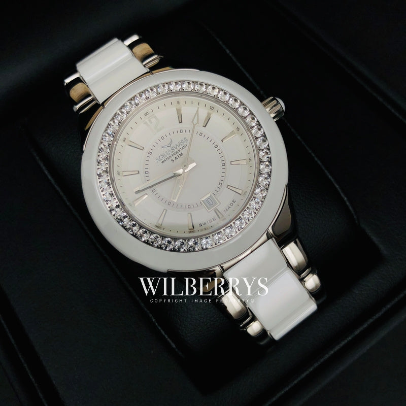 Women's Sea Star 2.25ct Topaz Watch Snow White Watch