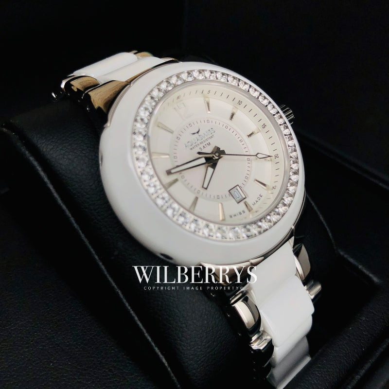 Women's Sea Star 2.25ct Topaz Watch Snow White Watch