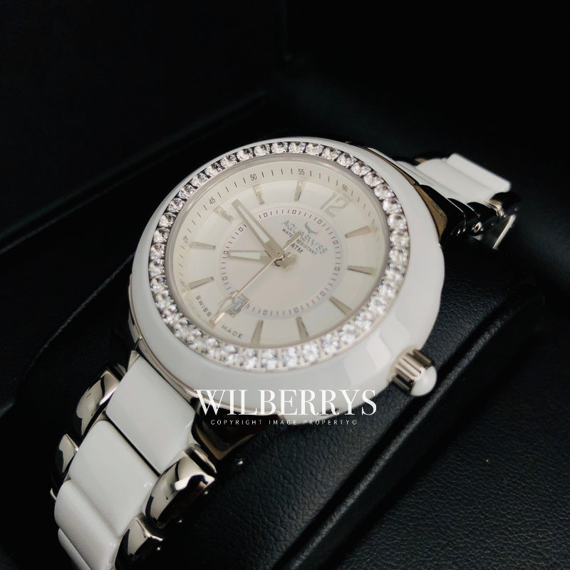 Women's Sea Star 2.25ct Topaz Watch Snow White Watch