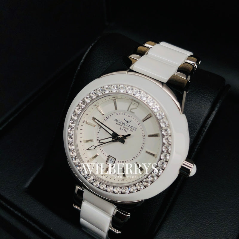 Women's Sea Star 2.25ct Topaz Watch Snow White Watch