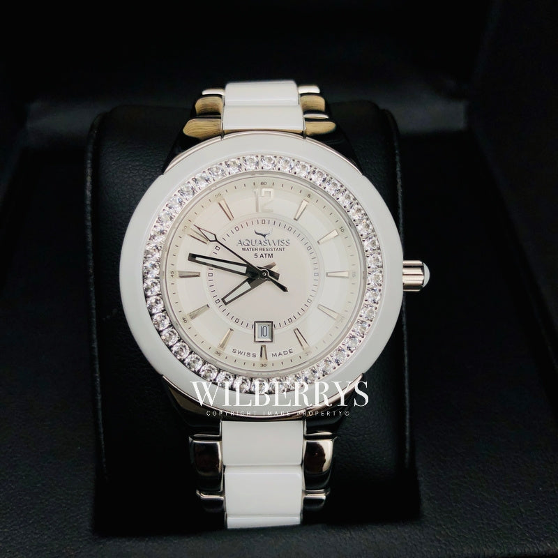 Women's Sea Star 2.25ct Topaz Watch Snow White Watch