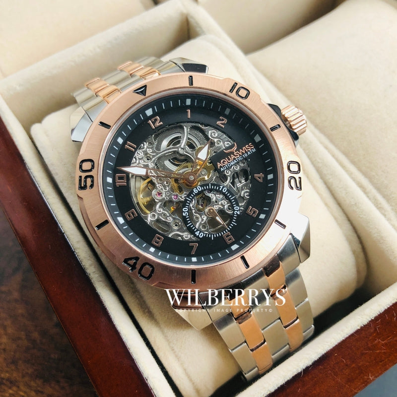 Men's Cog Automatic Watch Rose Gold/Black